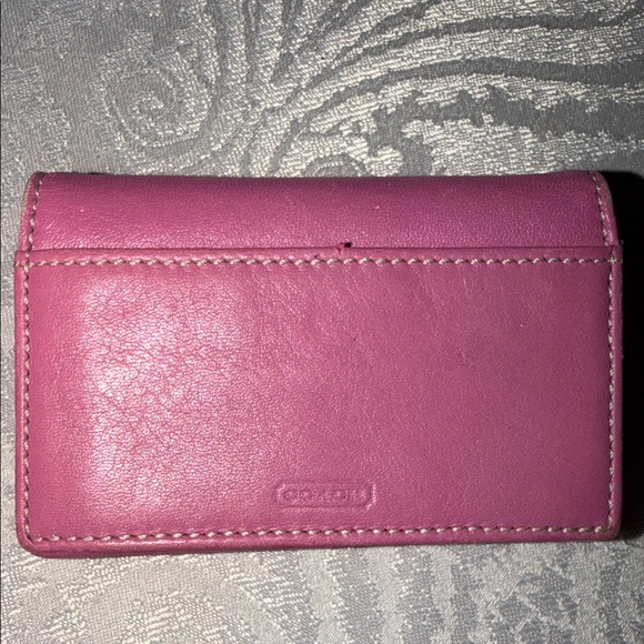 Coach Barrbie Pink Leather Trifold Wallet - Picture 2 of 4
